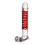 Нереалистичный фаллоимитатор Sexus Glass, стекло, прозрачный, 16 см