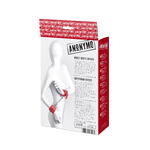 Наручники Anonymo #0105, PU кожа, красные, 27 см
